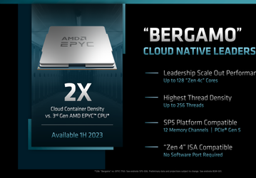 128-ядерные процессоры AMD Bergamo выйдут в этом полугодии, а монструозные Instinct MI300 появятся в следующем