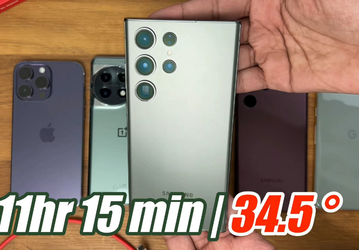 Samsung Galaxy S23 Ultra сравнили с iPhone 14 Pro Max и Google Pixel 7 Pro по времени работы без подзарядки
