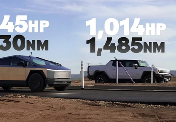 Когда решает масса, а не мощность. Tesla Cybertruck сразился с чемпионом по ускорению среди электропикапов — GMC Hummer EV
