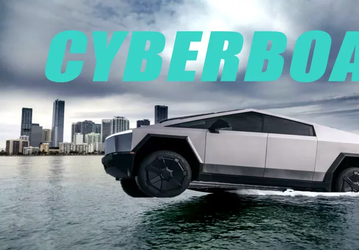Илон Маск пообещал превратить Tesla Cybertruck в лодку. Автомобиль сможет преодолевать не менее 100 м водной преграды