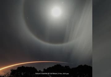 SpaceX создала гало вокруг Луны
