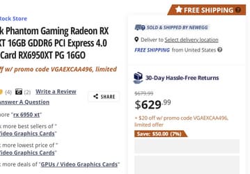 Зачем AMD выпускать конкурента для RTX 4070, когда есть RX 6950 XT за 610 долларов. Карта продолжает активно дешеветь