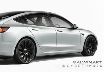 Появились рендеры совершенно новой Tesla Model 3 Highland