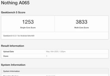 Nothing Phone (2) протестировали в Geekbench. Все еще не флагман, но гораздо быстрее Nothing Phone (1)