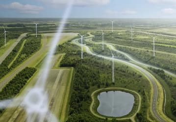 Когда трёхлучевая звезда Mercedes-Benz обретает иной смысл. Компания собирается построить на своей территории ветряную электростанцию