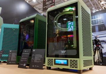 Thermaltake представила на Computex 2023 корпус The Tower 200 и первый на рынке блок питания класса Bronze с разъёмом 12VHPWR