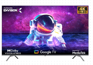 Представлены большие и доступные телевизоры Motorola EnvisionX 4K QLED TV. Они оказались гораздо дешевле, чем ожидалось