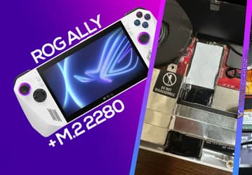 Если приставку Asus ROG Ally немножечко «сломать», то можно установить обычный SSD M.2 2280 объёмом до 4 ТБ