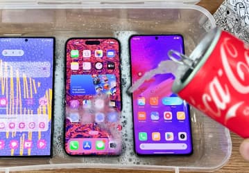 Samsung Galaxy S23 Ultra, iPhone 14 Pro Max и Xiaomi 13 Ultra залили газировкой, тоником и заморозили на шесть часов. Выжил ли хотя бы один из смартфонов?