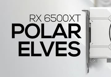 Самая дешёвая по-настоящему белая видеокарта. Представлена Sapphire Radeon RX 6500 XT Polar Elves