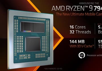На что способен самый мощный мобильный процессор AMD? Уникальный Ryzen 9 7945HX3D впервые протестировали в Geekbench
