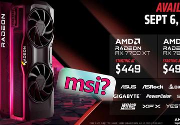 MSI не захотела выпускать видеокарты Radeon RX 7700 XT и RX 7800 XT? Компании нет в списке партнёров