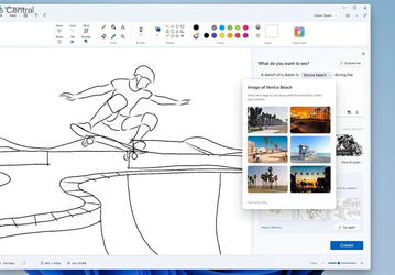 Microsoft научит знаменитый Paint в Windows 11 создавать картинки по текстовому описанию
