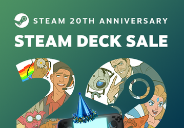 В таком виде у Steam Deck нет ни одного конкурента. Valve сделала скидку на консоль от 10% до 20% в честь 20-летия Steam