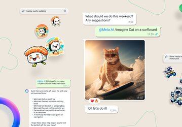 В WhatsApp запускают аналог ChatGPT и Midjourney — можно задавать вопросы и спорить с ботами, генерировать стикеры и фотореалистичные изображения