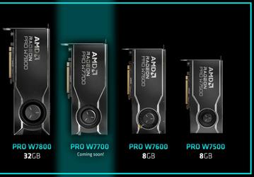 AMD готовит новую видеокарту для профессионалов. Radeon PRO W7700 получит 16 ГБ памяти
