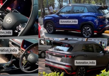 Спойлер не меньше, чем у Geely Coolray, и красные акценты на кузове и в салоне. Hyundai Creta N Line 2024 впервые засветился на фото