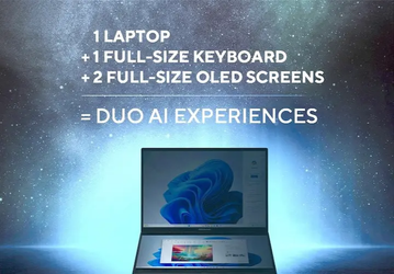 Asus анонсировала ноутбук с двумя полноценными OLED-экранами и отдельной полноразмерной клавиатурой