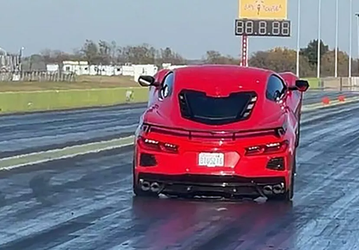 Мировой рекорд: самый быстрый Chevrolet Corvette C8 проехал 1/4 мили за 8,64 с
