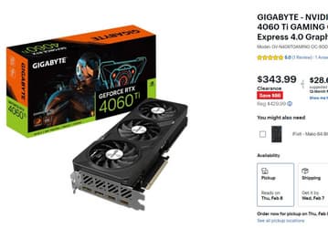 Самая невыгодная современная видеокарта Nvidia ощутимо подешевела. GeForce RTX 4060 Ti теперь можно купить за 345 долларов