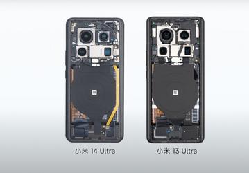 Xiaomi 14 Ultra почти полностью копирует Xiaomi 13 Ultra не только снаружи, но и внутри. Опубликовано видео с разборкой новинки