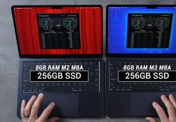 Да, Apple исправилась, но прогресса за четыре года попросту нет. MacBook Air на M3 получил «нормальный» SSD с двумя чипами NAND