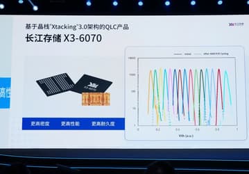 Больше можно не бояться памяти QLC? YMTC для своей памяти X3-6070 3D QLC NAND заявляет надёжность на уровне лучших микросхем TLC