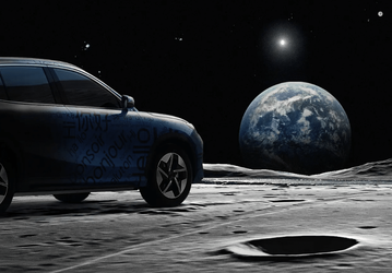 Новый Geely Galaxy показали на Луне и в открытом космосе
