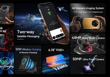 Двухсторонняя спутниковая связь, камера ночного видения, IP69K, 12/512 ГБ памяти и цена 530 долларов. Представлен смартфон Ulefone Armor 23 Ultra