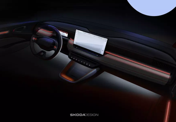 Это совершенно новая Skoda. Первое изображение салона Elroq