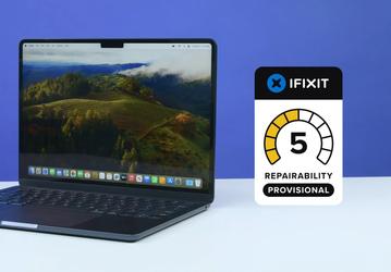 Обновлённый MacBook Air с SoC M3 не особо ремонтопригоден, но по меркам Apple результат хорош. До новинки добрались специалисты iFixit