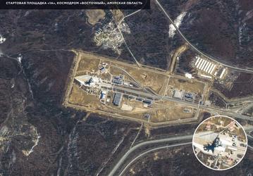 Роскосмос показал из космоса «Ангару-А5» на стартовой площадке Восточного