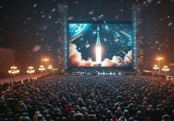 Пуски российских космических ракет покажут на больших уличных экранах