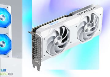 Белая видеокарта с ярко-синими «глазами». Представлен адаптер Emtec GeForce RTX 4060 Miracle