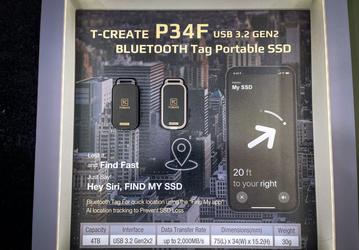 Внешний SSD с меткой для поиска. TeamGroup представила накопитель T-Create P34F, который можно найти через Apple Find My («Локатор»)