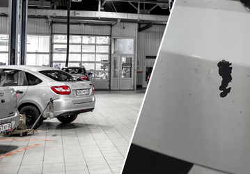 На Lada Granta начала отслаиваться краска. Бамперы заменят или перекрасят