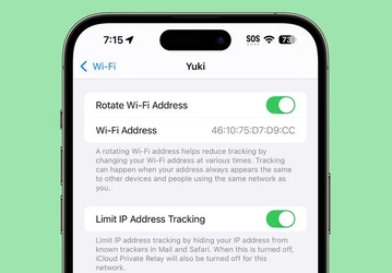 В iOS 18 и macOS Sequoia добавлена опция Rotate Wi-Fi Address, позволяющая минимизировать отслеживание