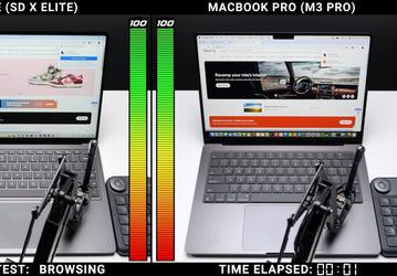 Оказывается ноутбук на Snapdragon X Elite может быть намного автономнее, чем MacBook Pro. Тесты с роборукой показали, что все зависит от режима