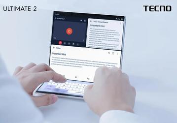 10 дюймов в кармане, сложенные втрое. Tecno Phantom Ultimate 2 показали вживую