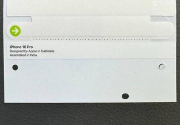 «Разработан Apple в Калифорнии. Собран в Индии». Фото подтверждает место производства iPhone 16 Pro