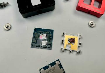 Первая попытка снять «скальп» с процессора Ryzen 9000 провалилась. При демонтаже крышки один из чиплетов сильно повредился