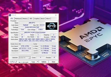 Серверный процессор AMD Epyc 4142P всего за 150 долларов несанкционированно запустили на обычной плате AM5 и разогнали до 6,7 ГГц 