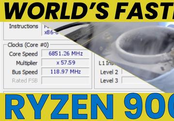 Ryzen 7 9700X смог обойти Core i9-14900KF, работая при этом на частоте на 800 МГц ниже. Новый CPU экстремально разогнали
