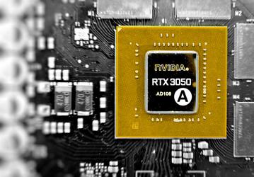 Эта очень урезанная GeForce RTX 3050 A Laptop — волк в овечьей шкуре. Карта с 4 ГБ памяти и 64-битной шиной показалась в первом тесте