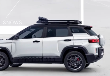 Первый «легкий внедорожник» Geely с шинами AT и прожекторами на крыше показали внутри и снаружи