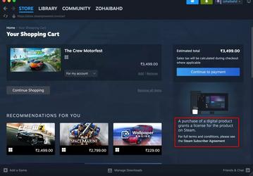 Вы не покупаете игру в Steam, вы просто её лицензируете на время. Игровой магазин теперь будет предупреждать об этой особенности при каждой покупке