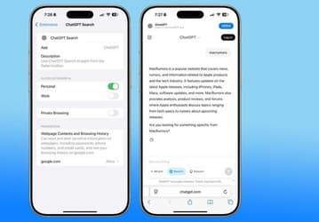 Новое расширение превращает ChatGPT в поисковик для iOS
