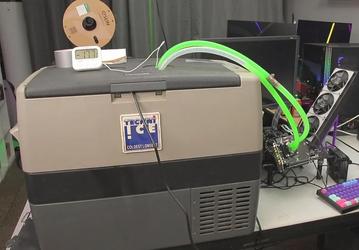 Оверклокер экстремально разогнал GeForce RTX 5050, использовав холодильник вместо азота