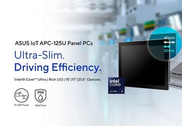 Asus представила панельные ПК с защитой от воды и пыли. APC-125U опирается на процессор Core Ultra 5 125U
