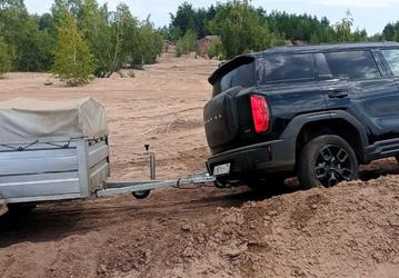 Haval H3 с тяжёлым прицепом испытали на прочность в реальных условиях в России